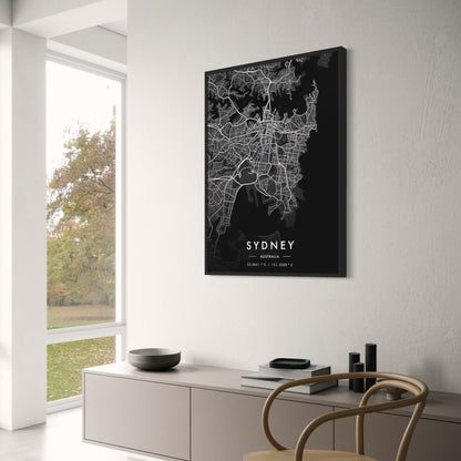 Sydney Map | Black & White
