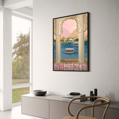 abstract india landscape poster