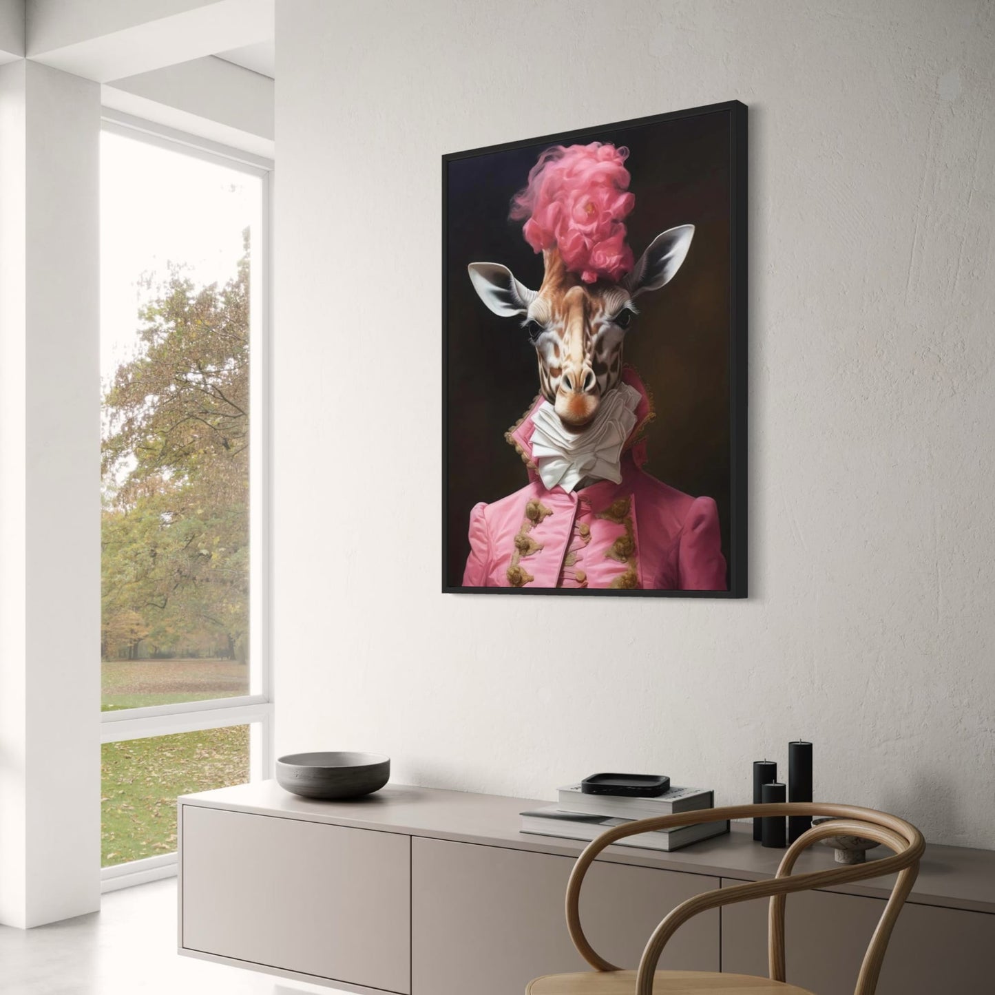 Royal Punk Circus Giraffe | Whimsical Animal Illustration