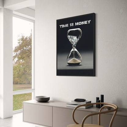 Time Is Money Hourglass | Modern Motivational Decor