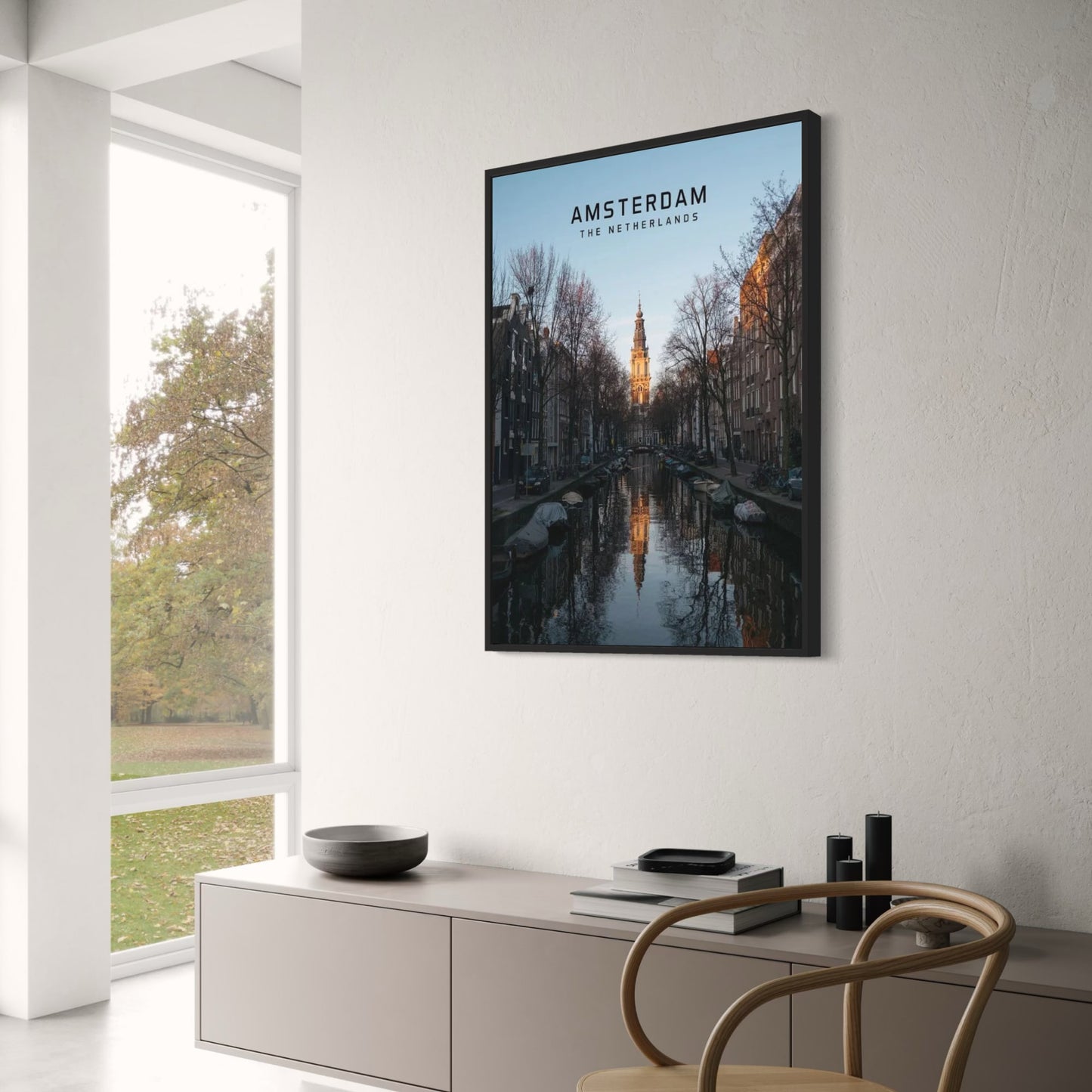 Amsterdam Zuiderkerk Poster | Southern Church Landscape | Scenic View of The Netherlands | European City Art | Beautiful Cities Collection