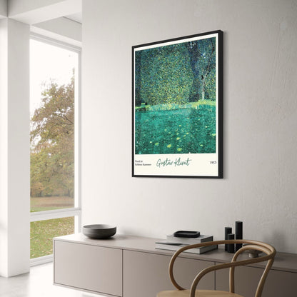 Gustav Klimt Pond Scene | Attersee Impressionist | Vibrant Art Nouveau