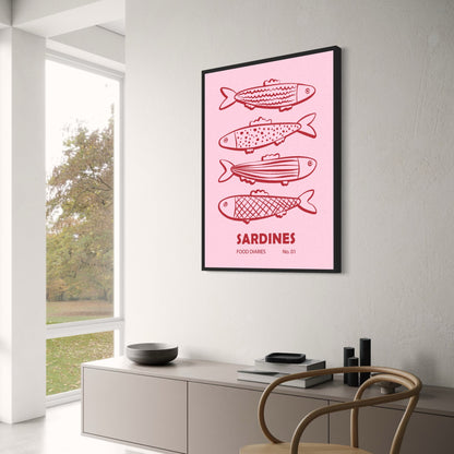Sardines Food Diaries No. 01 | Nostalgic Culinary Poster