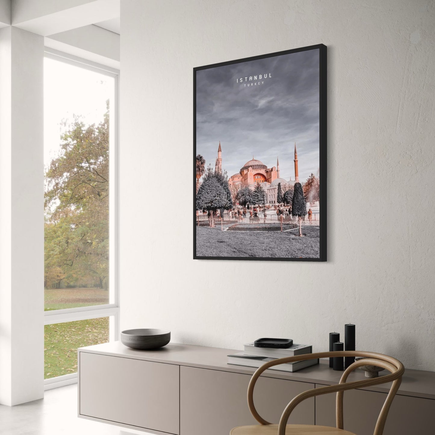 Hagia Sophia Poster | Winter Scene | Snow-Covered Icon | Istanbul | Constantinople | Turkey | Captivating Seasonal Artwork