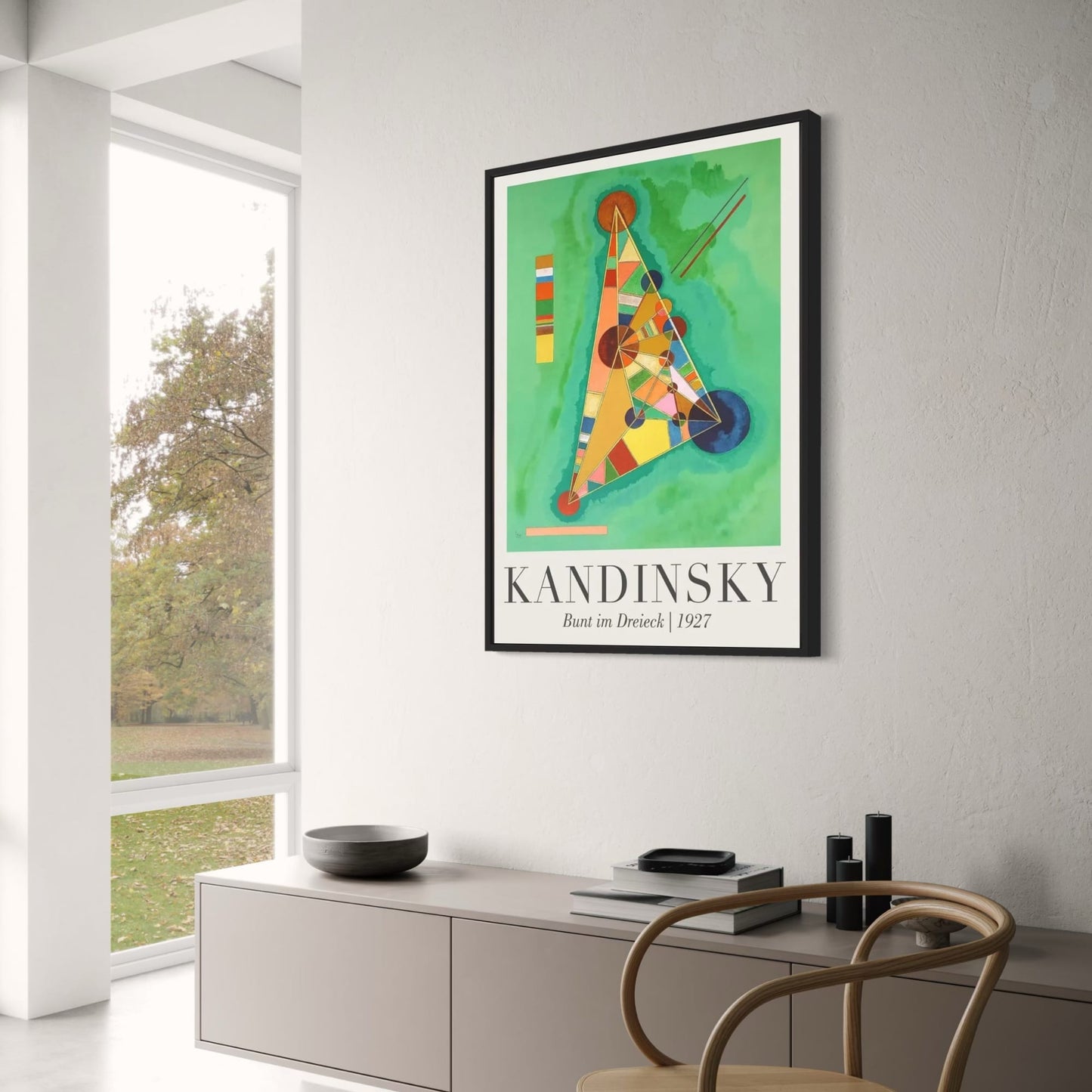 Bunt im Dreieck | Wassily Kandinsky | 1927 | Modern Art Exhibition Poster