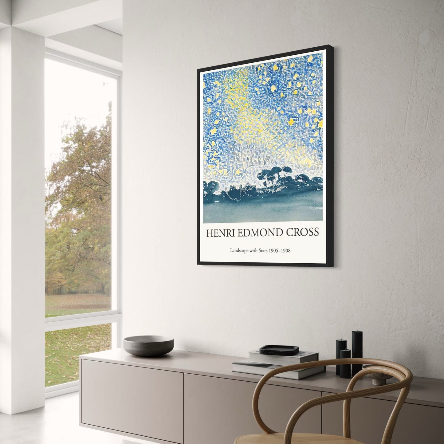 Henri Edmond Cross Poster | Landscape With Stars | Art Print | Home Decor | Wall Art