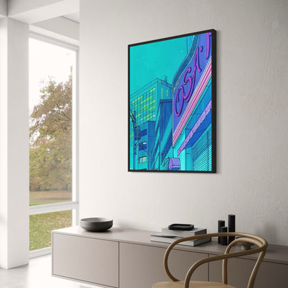 Classic Japanese Anime Poster | City Glow | Vibrant Wall Art Decor
