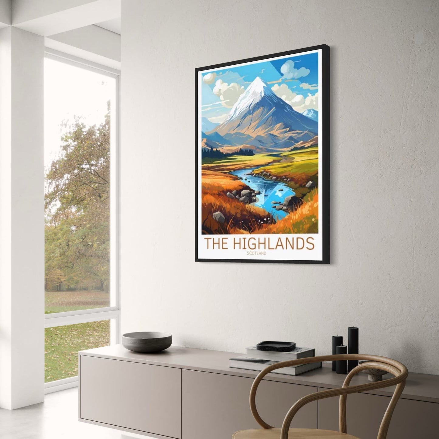 Iconic Scotland | Autumn in The Highlands | Scenic Landscape Poster | Wall Decor | Home Art Display