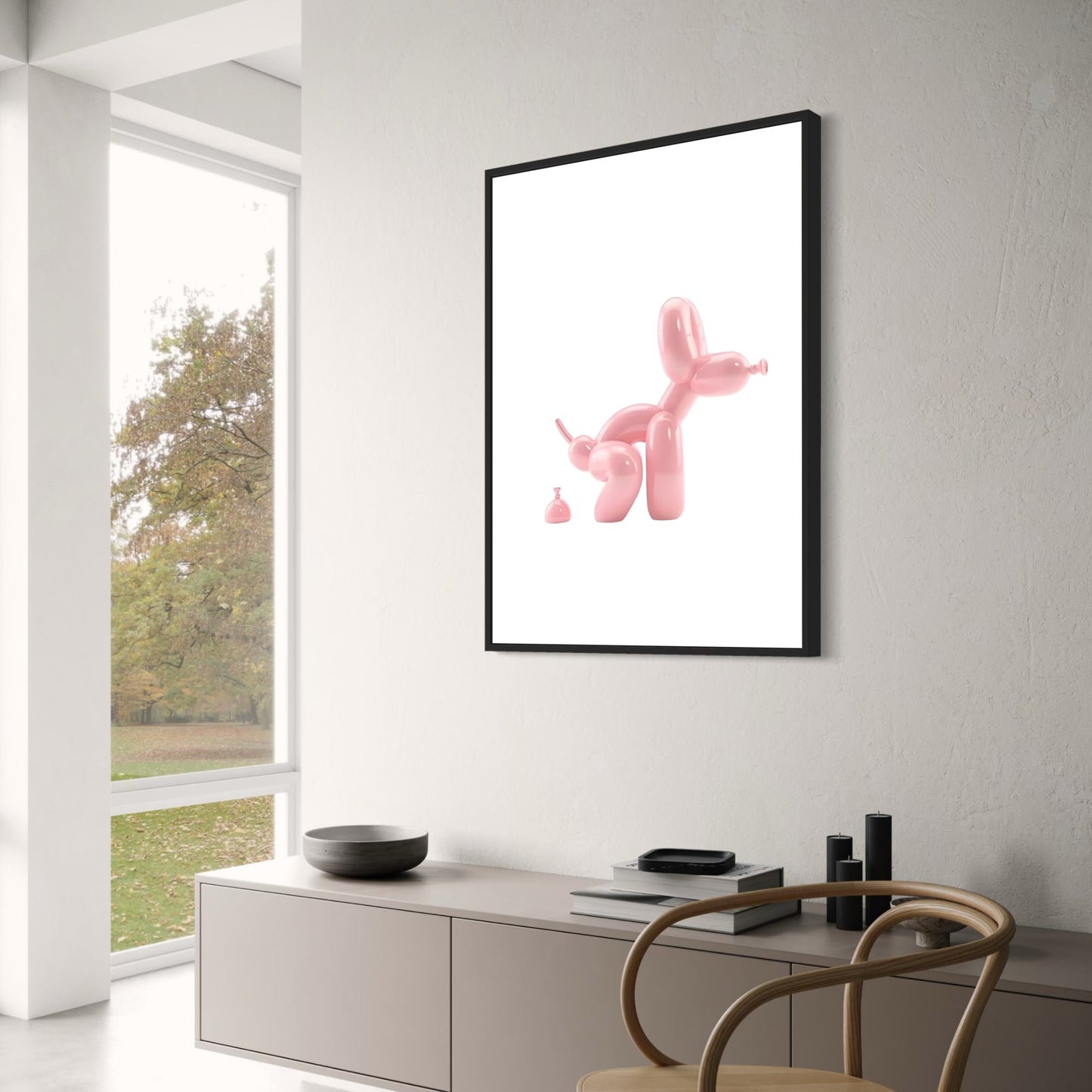 Abstract Balloon Dog | Pop Art | Modern Bathroom Decor