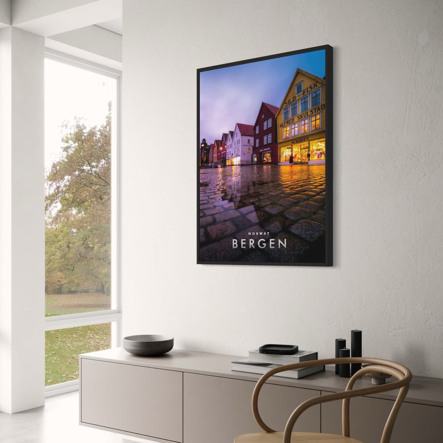 Bryggen Bergen at Night | Scenic Photography