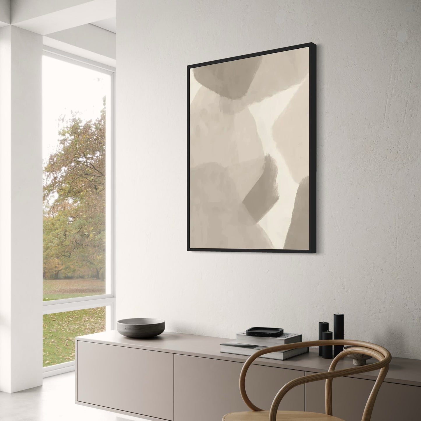 Abstract Minimalism Poster | Geometric Art Print | Modern Home Decor | Contemporary Wall Art | Aesthetic Design | Neutral Colors | Large Abstract Poster | Living Room & Office Decor