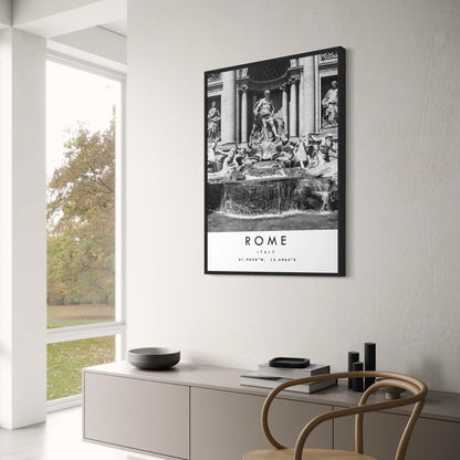 Trevi Fountain Poster | Scenic Rome Landmark | Italy Wall Art Decor | Captivating Charm of Rome