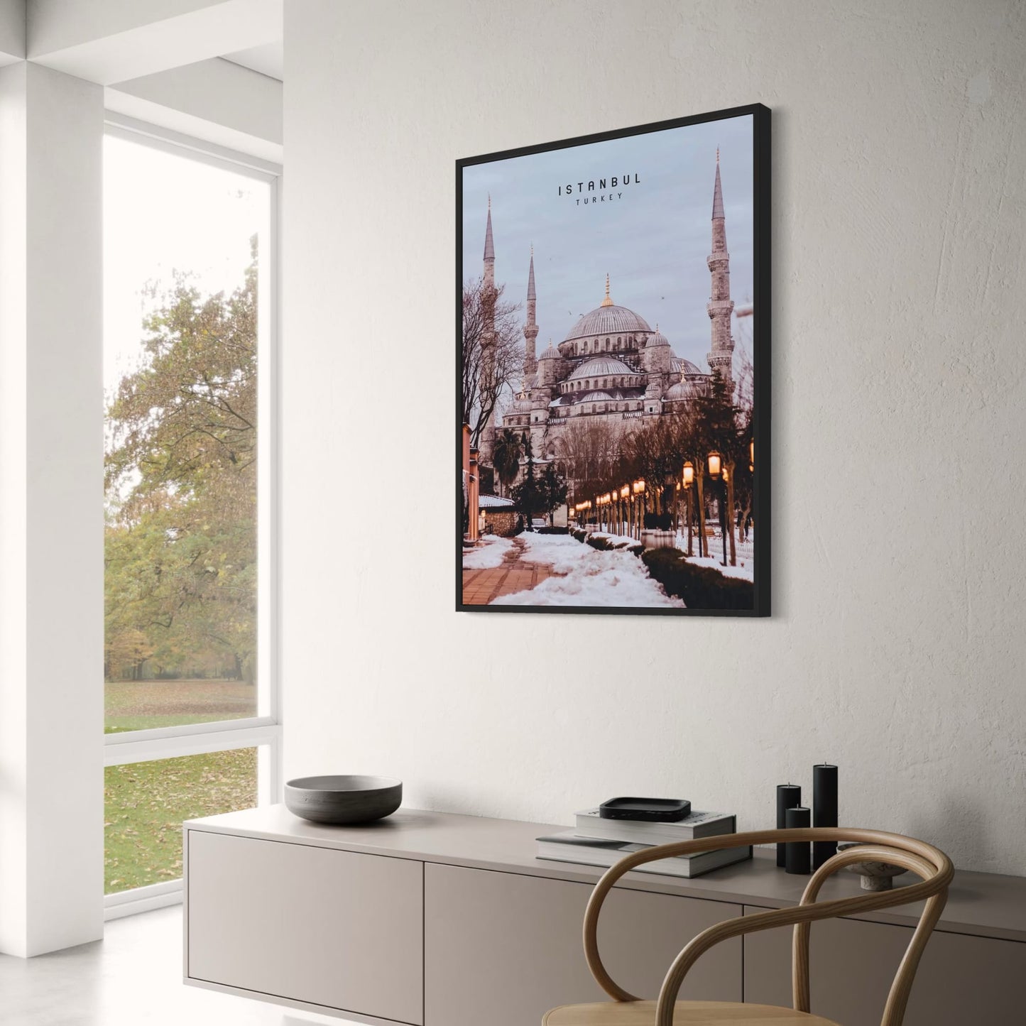 Winter View | Sultan Ahmed Mosque | Blue Mosque | Istanbul | Turkey | Serene Winterscapes Poster | Beautiful Turkish Architecture