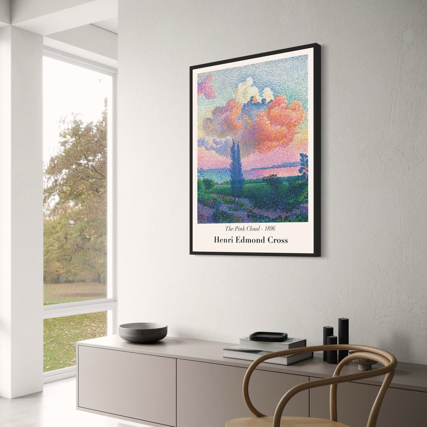 Henri Edmond Cross | The Pink Cloud 1896 | Impressionist Art Print | Decorative Wall Poster | Vintage Style Decor | Fine Art Poster | Home & Garden Décor