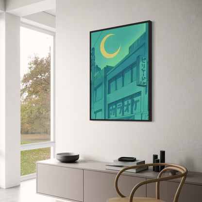 Classic Japanese Anime Poster | A Night in Tokyo | Vibrant Cityscape Art Decor