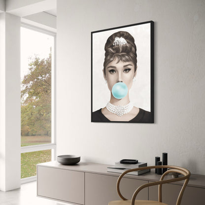 Audrey Hepburn | Vintage Pop Art | Black & White Retro Glamour
