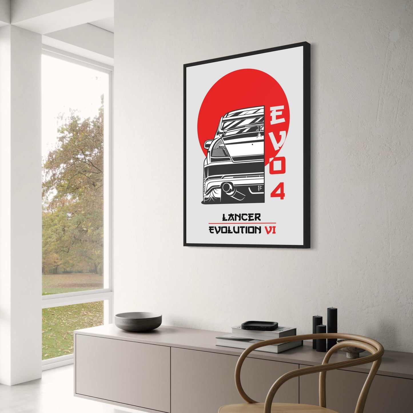 Mitsubishi Lancer Evo VI | Retro Japanese Sports Car Art