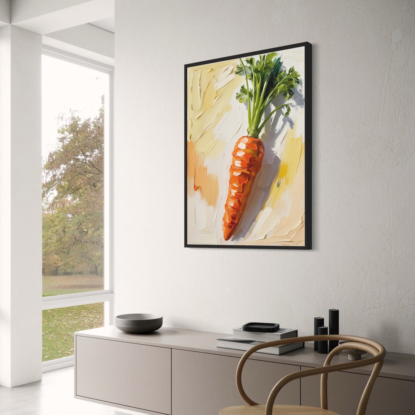 Carrot Poster | Vibrant Vegetable Artwork for Kitchen Decor | Home & Garden Decoration | Colorful and Stylish Wall Art