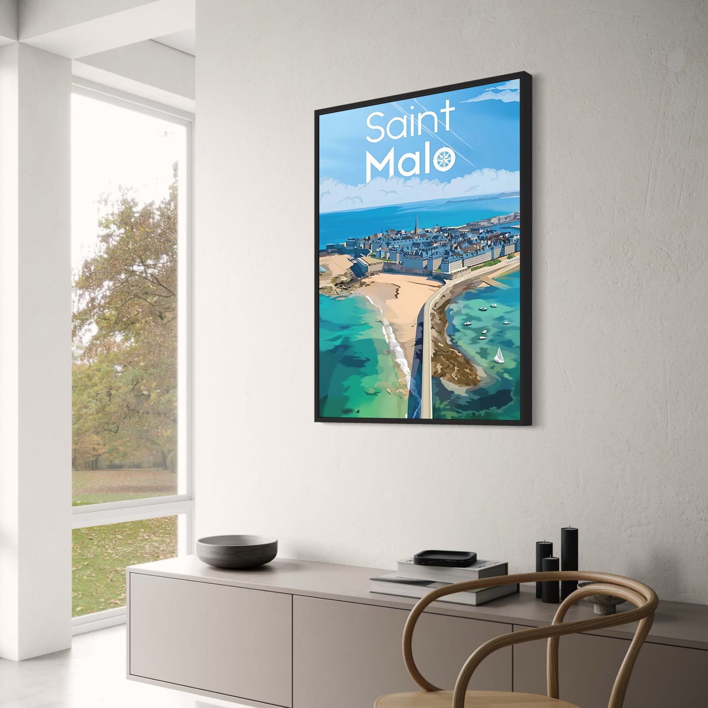 Saint Malo | Celebrating the Beauty of French Coastal Towns | Coastal French Poster | Home Decor Artwork | Scenic Wall Art Decor