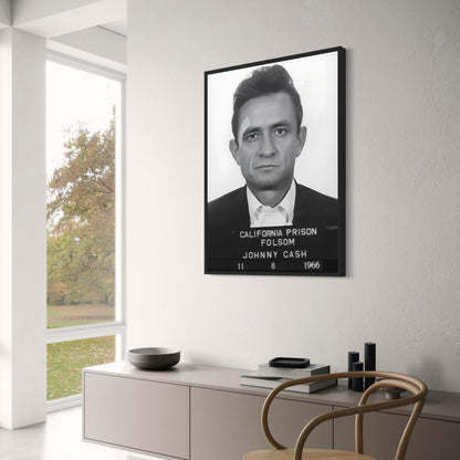 Johnny Cash | B&W Mugshot | Iconic Music Legend