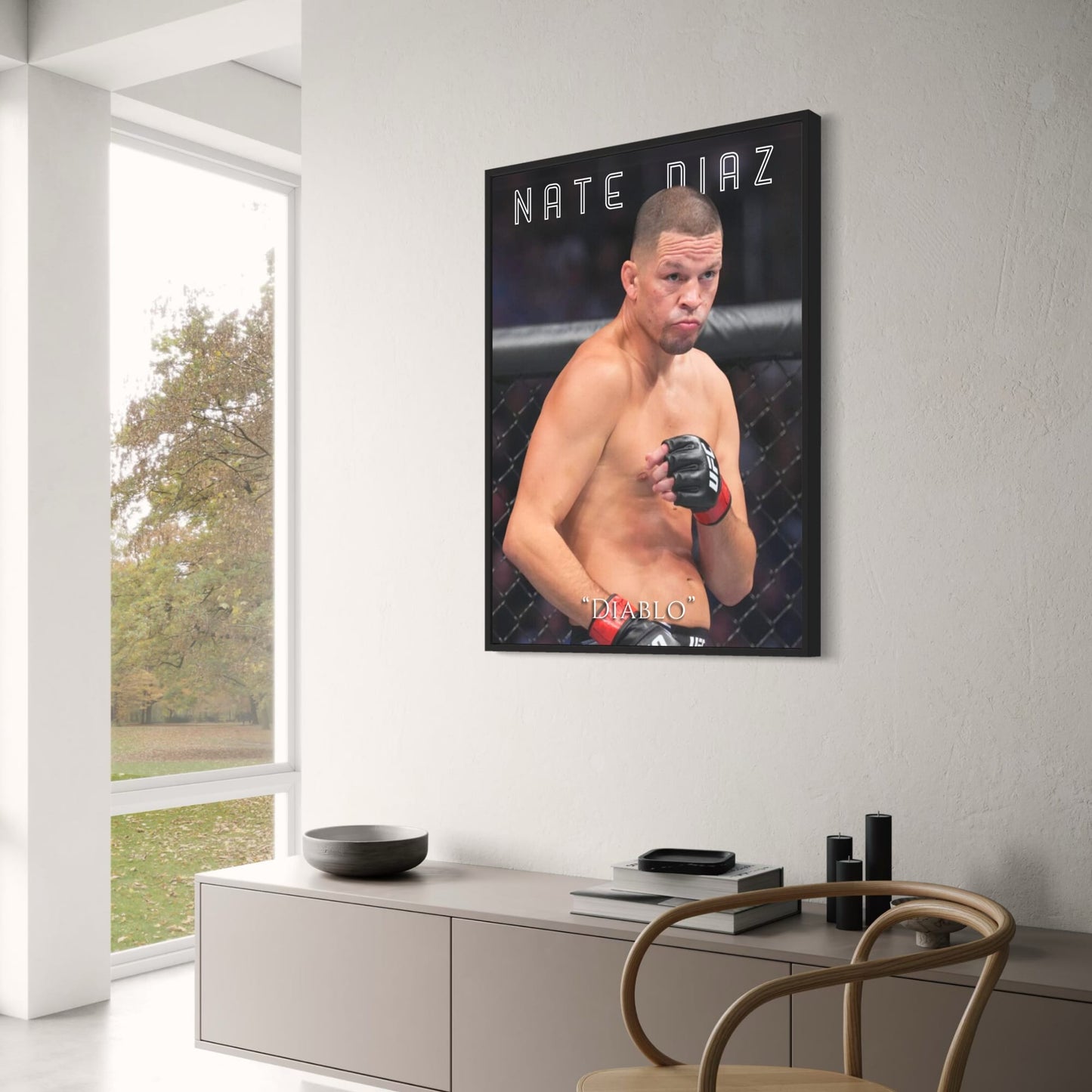 Nate Diaz UFC Poster  'Diablo' MMA Fighter Wall Art