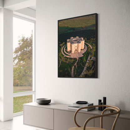 Majestic European Castles Poster | Italy | Andria | 1240 | Castel del Monte | Scenic Wall Art Decor