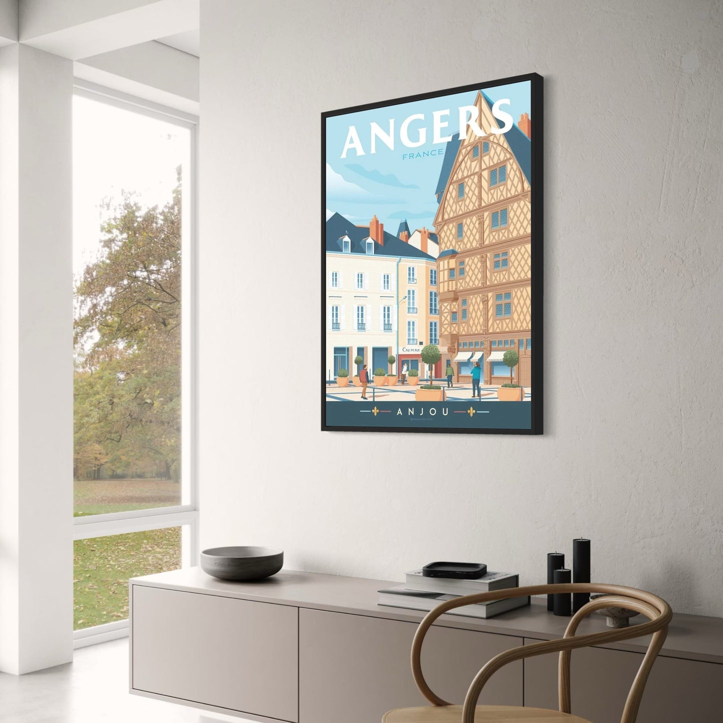Angers France Poster | Iconic Destinations Series | Scenic Wall Art | Travel Landscape | Home Decor | Visual Artwork