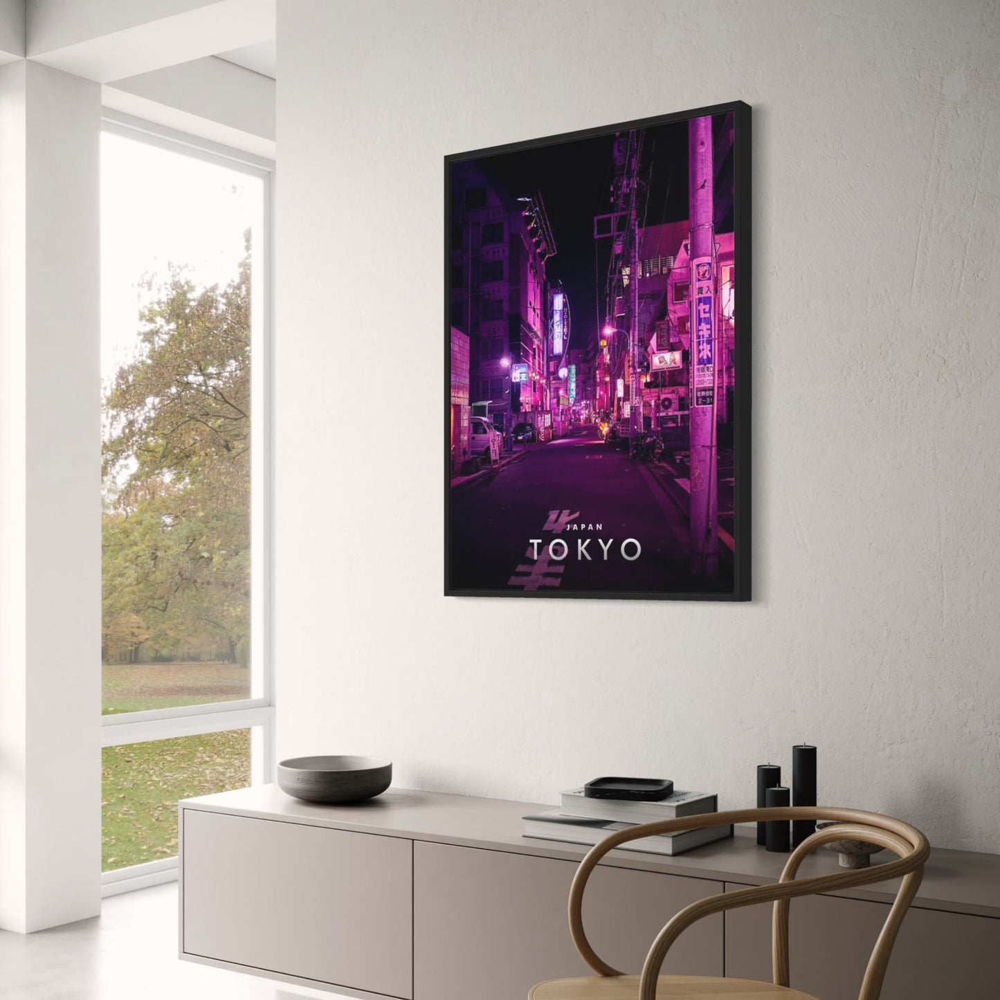 Night Street in Shibuya | Tokyo | Cityscape at Dusk | Urban Nightlife Aesthetics | Japanese Architecture Posters