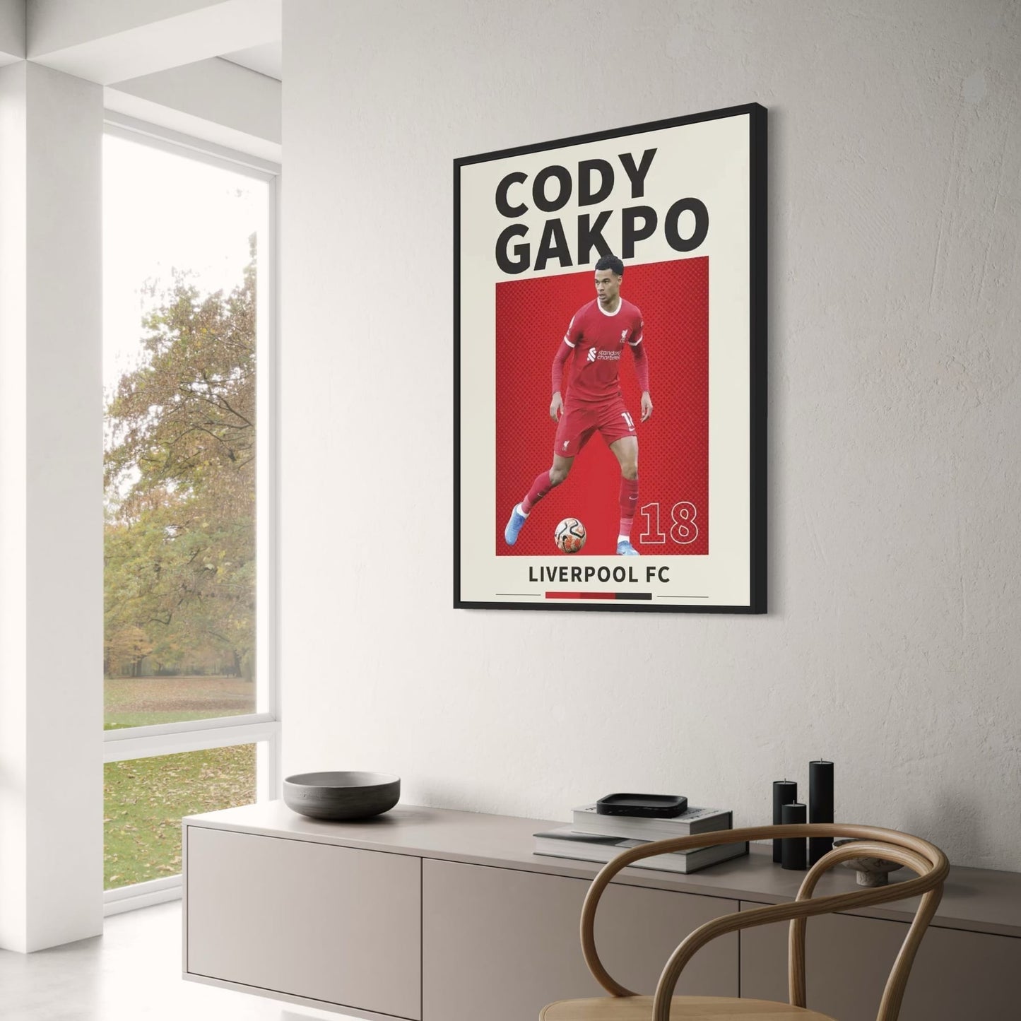 Cody Gakpo Poster | Famous Football Players Art | Soccer Decor | Home Wall Decoration