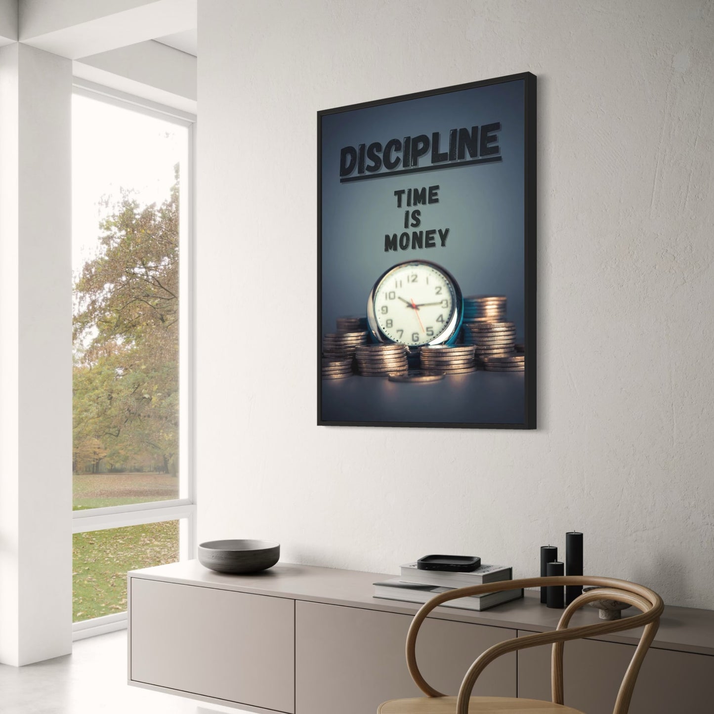 Time is Money | Motivational Clock Art