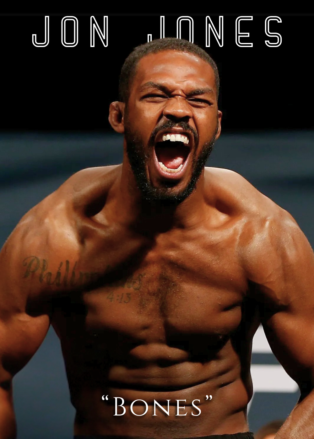 Jon Jones UFC Poster  'Bones' MMA Champion Wall Art