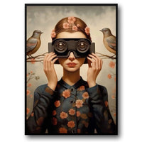 FLORAL GIRL IN GOGGLES