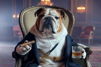 Gentleman Bulldog in Tuxedo | Classy Decor