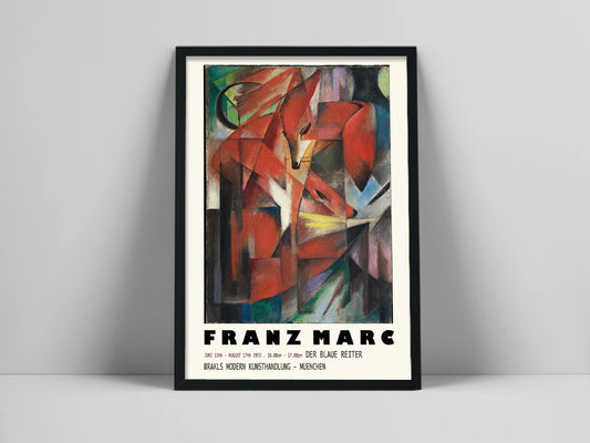 Franz Marc | The Foxes | Wildlife Art Poster | Vibrant Animal Wall Decor | Museum Quality Reproduction
