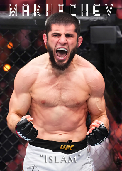 Islam Makhachev UFC Poster  Lightweight Champion MMA Wall Art