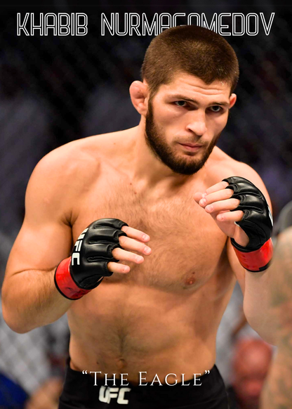 Khabib Nurmagomedov UFC Poster  The Eagle MMA Champion Wall Art