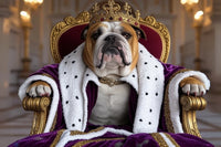 Bulldog Monarch | Velvet Robe & Crown