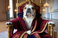 Regal Bulldog King | Luxurious Palace Decor