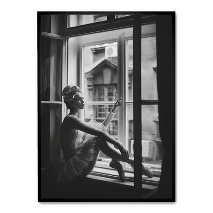 Ballet Dancer | Window Scene | Elegant Art Poster | Wall Decor for Home & Garden