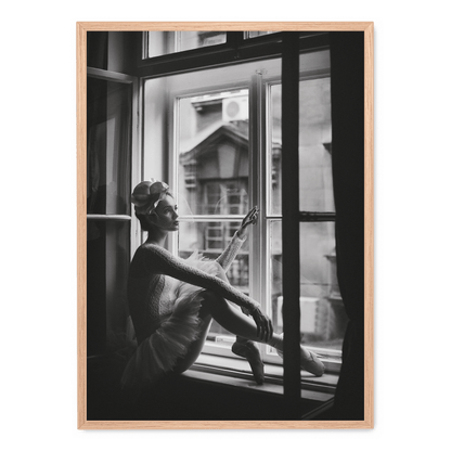 Ballet Dancer | Window Scene | Elegant Art Poster | Wall Decor for Home & Garden