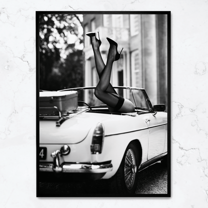 High Heels Art Print Poster | Fashionable Car Interior Decor | Stylish Wall Art for Home & Garden Decor