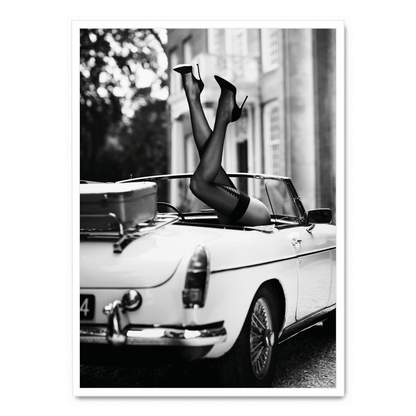 High Heels Art Print Poster | Fashionable Car Interior Decor | Stylish Wall Art for Home & Garden Decor