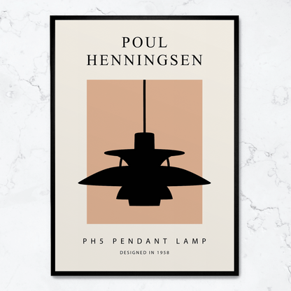 PH 5 Design | Pendant Lamp Art | Modern Decor | Mid-Century Aesthetics | Graphic Poster | Home & Garden Wall Art
