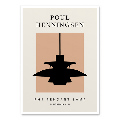 PH 5 Design | Pendant Lamp Art | Modern Decor | Mid-Century Aesthetics | Graphic Poster | Home & Garden Wall Art