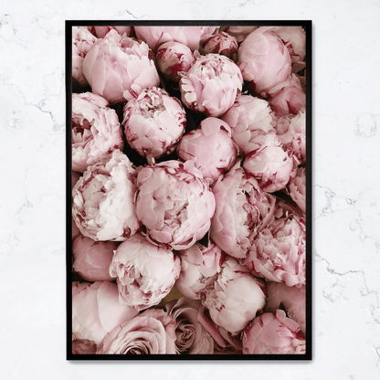 Pink Rose Blooms | Floral Print Art | Wall Decor Poster | Romantic Home Decoration | Vibrant Nature Artwork | Garden-Inspired Visuals | Perfect for Living Room, Bedroom, or Office Decor