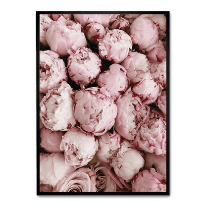 Pink Rose Blooms | Floral Print Art | Wall Decor Poster | Romantic Home Decoration | Vibrant Nature Artwork | Garden-Inspired Visuals | Perfect for Living Room, Bedroom, or Office Decor