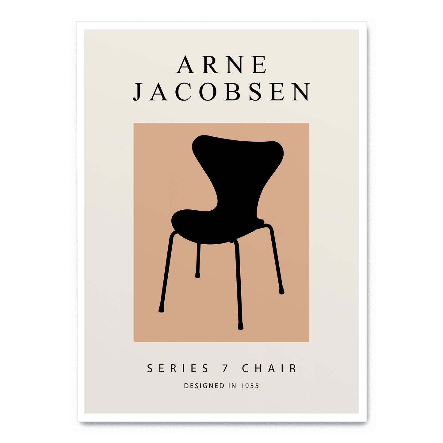 Series 7 Chair | Iconic Design Poster | Mid-Century Modern Artwork | Home & Garden Decor