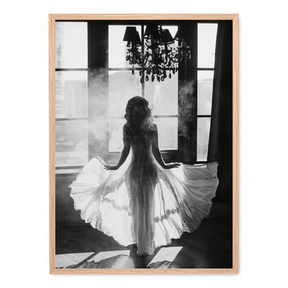White Dress & Smoke | Art Print Poster | Elegant Smoke Design | Wall Decor | Modern Home Art | Visual Artwork