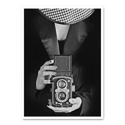 Vintage Style | Woman With Camera | Art Print Poster | Home Decor | Photography Lovers | Wall Art | Retro Portrait