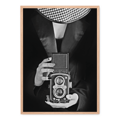 Vintage Style | Woman With Camera | Art Print Poster | Home Decor | Photography Lovers | Wall Art | Retro Portrait